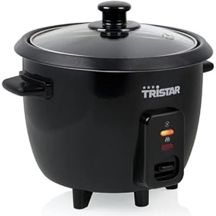 Tristar RK-6141, Reiskocher mit 0,6 l Füllvolumen, Schwarz, Metall und Glas, Tastenbedienung – Bild 6