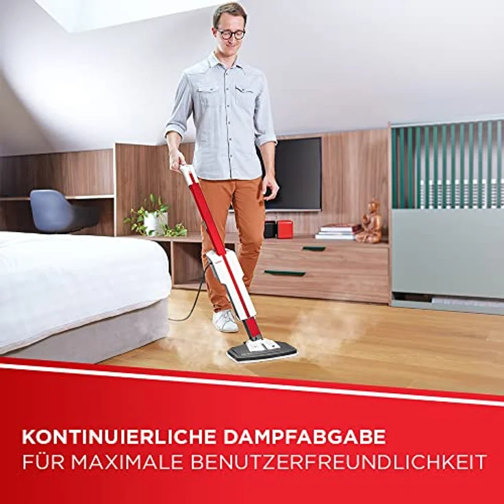 Polti SV650_Style Upright Dampfreiniger, rot-weiß – Bild 3