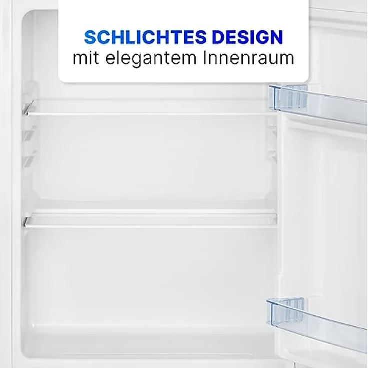 Bomann® Mini Kühlschrank mit 58 Liter Nutzinhalt | Kühlschrank klein mit 2 herausnehmbaren Glasablagen | Mini Fridge mit stufenloser Temperaturregelung u. wechselbarem Türanschlag | KB 7347 weiß – Bild 3