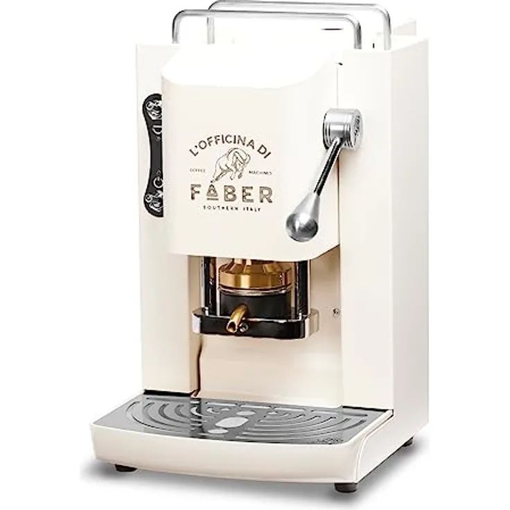 Faber Coffee Machines Espressomaschine Pro Deluxe ESE Pad 44 mm, einfache Reinigung, Tassenwärmer, schnelles Aufheizen, Chrom-Finish