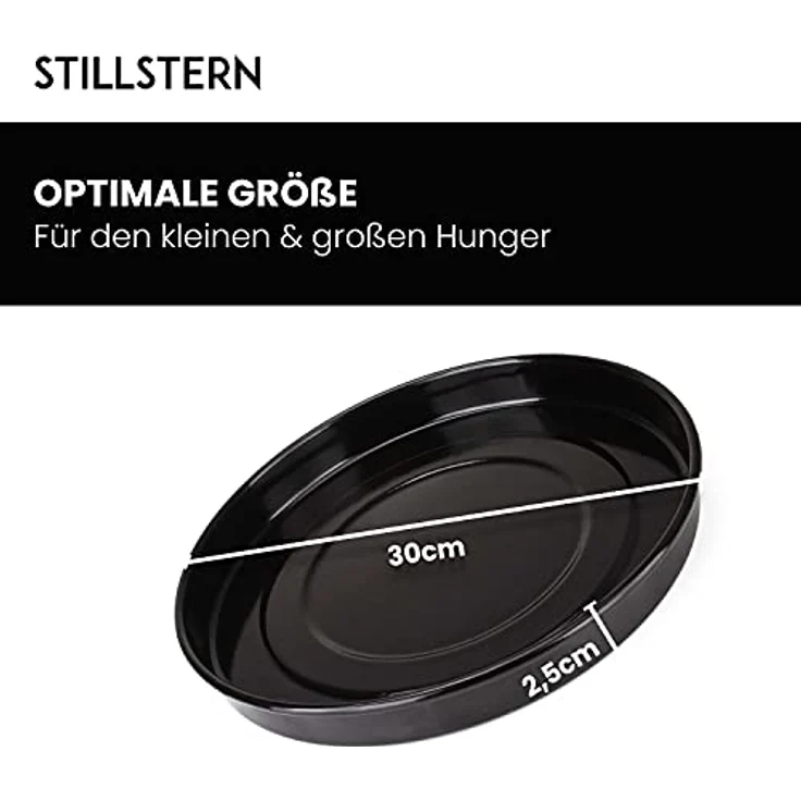 Stillstern Pizzablech rund Antihaftbeschichtet (32cm) für Minibacköfen und Öfen – Bild 4