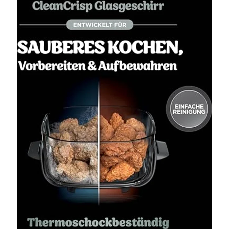 NINJA Fritteuse Crispi FN101EUSG, Heißluftfritteuse mit 3,8 l Fassungsvermögen und LCD-Display, 4 einstellbaren Programmen, Timer-Funktion – Bild 6