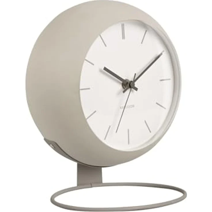 Karlsson Globe Tischuhr, graue Metalluhr, rund, 21x14x21 cm, zeitlose Eleganz für jeden Raum – Bild 1