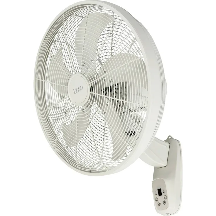 Lucci AIR Glide DC WV, Wandventilator 36W mit 6 Geschwindigkeitsstufen, Fernbedienung, Weiß