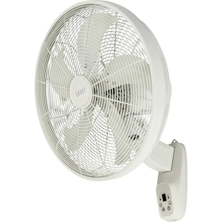 Lucci AIR Glide DC WV, Wandventilator 36W mit 6 Geschwindigkeitsstufen, Fernbedienung, Weiß