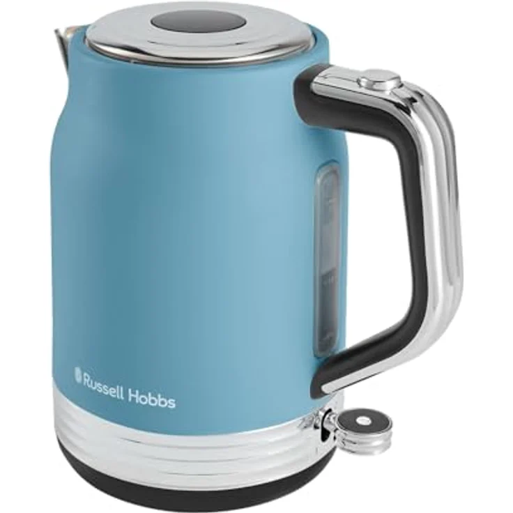 Russell Hobbs Hanley Wasserkocher 1,7L, 2400W, Retro Blau, Edelstahl, Perfect Pour Ausgusstülle, Wasserstandsanzeige, 360° Sockel, energiesparend, Modell 28641-70 – Bild 1