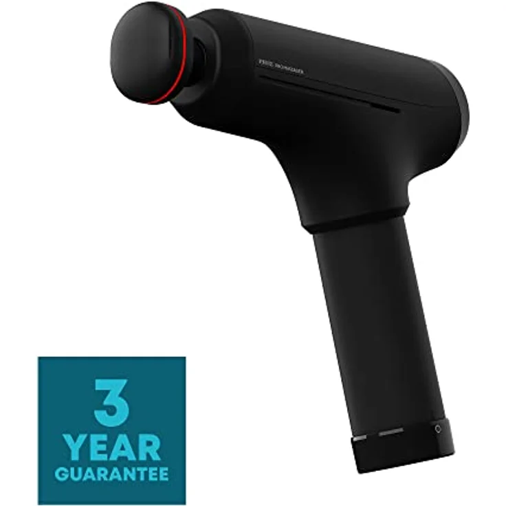 HoMedics Massagepistole / Hand-Massagegerät - Tiefen Massage für Nacken, Schulter, Rücken - beheizter Kopf zur Linderung von Muskelverspannungen, 5 Massageköpfe, kabellos, wiederaufladbar - Schwarz – Bild 2