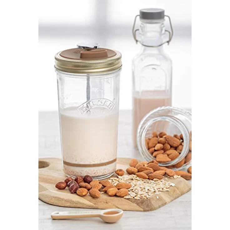 Kilner Nussmilch - Mandelmilch-Herstellungset-Set, 2 Gläser mit Zubehör und Deckel, 0,5 l – Bild 8