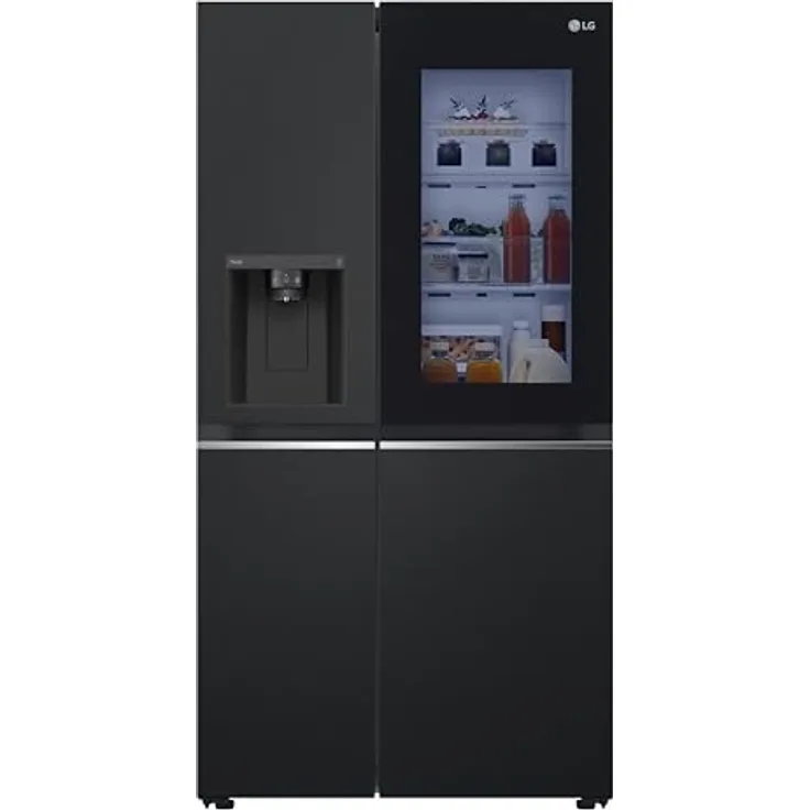LG GSGV81EPLL Side by Side Kühlschrank, 635 L, Instaview, Eis-, Crushed Ice- Wasserspender, NoFrost, Smart Inverter, Wi-Fi