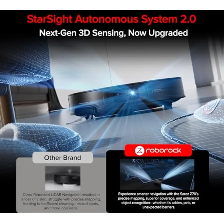 Roborock Saros Z70 Black, Saugroboter mit KI-gestütztem OmniGrip Arm, Wischfunktion und 22.000 Pa Saugleistung – Bild 5