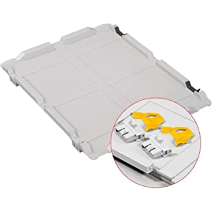 PROREGAL Eurobox NextGen Grip SuperSparSet, 5x 65 L Transportbox mit Scharnierdeckel und gelben Schiebeschnappverschlüssen, grau, HxBxT 32x40x60cm, lebensmittelecht, robust und stapelbar – Bild 2