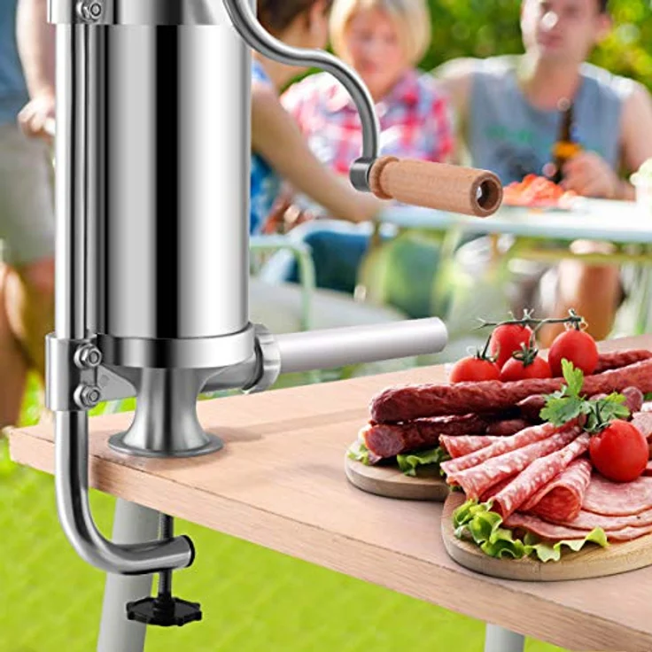 DREAMADE Wurstfüller, Manuell (5 KG) mit 4 Füllrohren aus hochwertigem Edelstahl – Bild 2