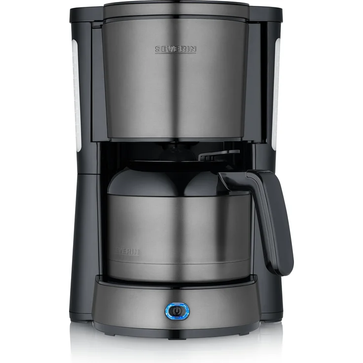 Severin KA 9343 Filterkaffeemaschine, 8 Tassen, Schwarz, mit Thermosbehälter und Tropf-Stopp-Funktion – Bild 1