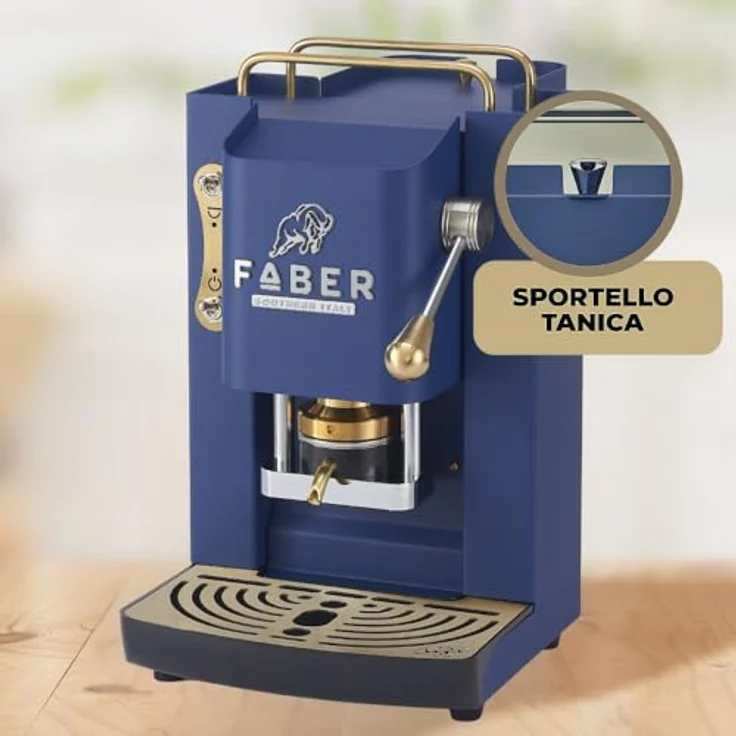 Faber Coffee Machines Faber Pro Deluxe 3.0 Kaffeepadmaschine, Messing mit ESE-Pad Kompatibilität und hygienischem Glassertank – Bild 6