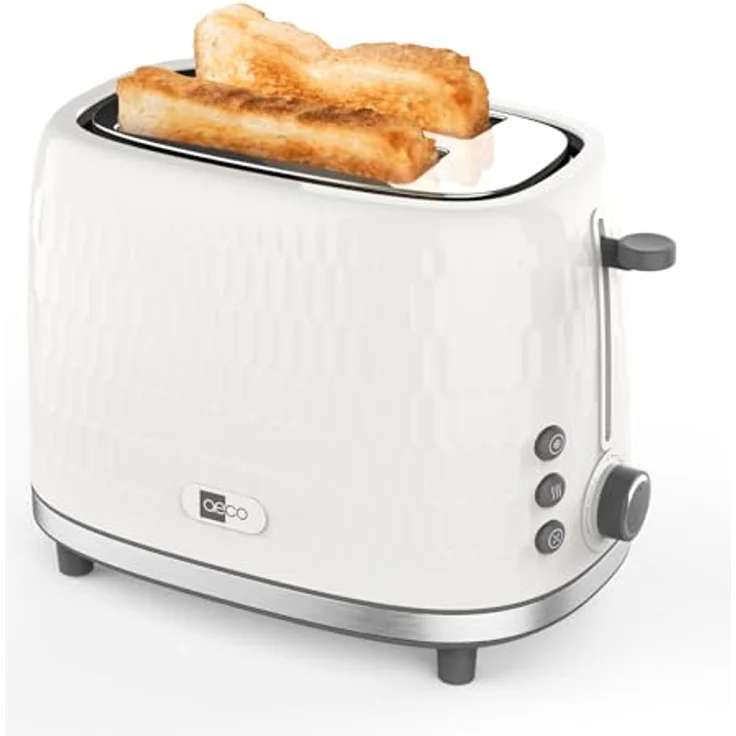 aeco toastlab ONE Toaster, 2 Scheiben, 38 mm XL-Schlitze, 7 Bräunungsstufen, 950 W, Edelstahl mit Auftau- & Aufwärmfunktion – Bild 1