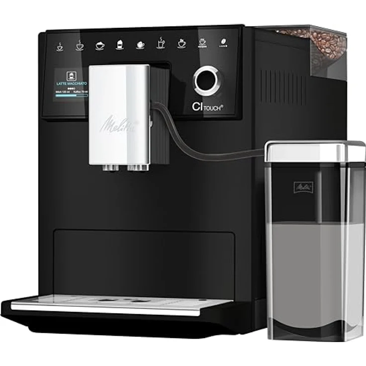 Melitta CI Touch - Kaffeevollautomat - mit Milchsystem - Zweikammer Bohnenbehälter - One Touch Display - 4-stufig einstellbare Kaffeestärke - Frosted black (F630-112) – Bild 3