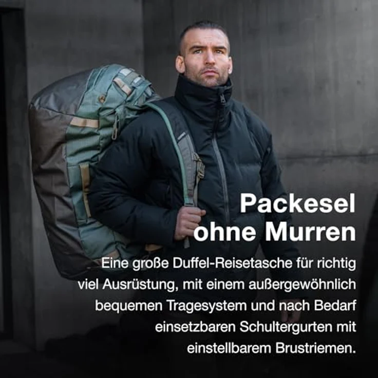 Osprey Transporter Duffel 95 Weekender Reisetasche, 44 cm, 100% Nylon, schwarz – Bild 4