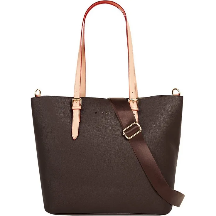 bugatti Shopper ELLA, 2-in-1 Einkaufstasche mit herausnehmbarer Innentasche, braun