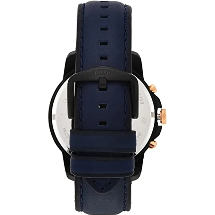 Fossil Herrenuhr Grant, QuarzChronographenwerk, 44 mm SmokeEdelstahlgehäuse mit Echtlederarmband, FS5061 – Bild 2