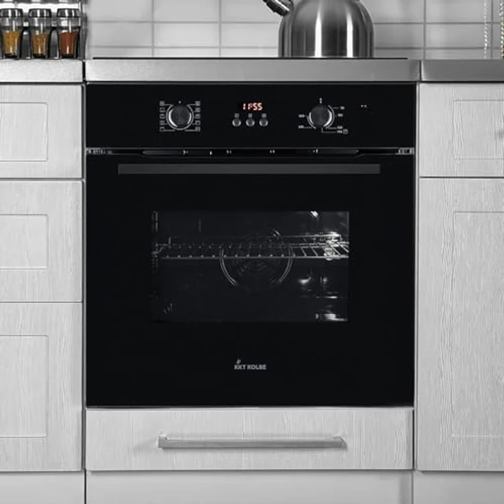 KKT KOLBE BO8005FB Einbaubackofen 60 cm, autark, 70L, 3kW, Full-Black-Design, Umluft, Heißluft, Automatik-Timer, Wärmeschutzverglasung, Kindersicherung, Drehwahlregler – Bild 3