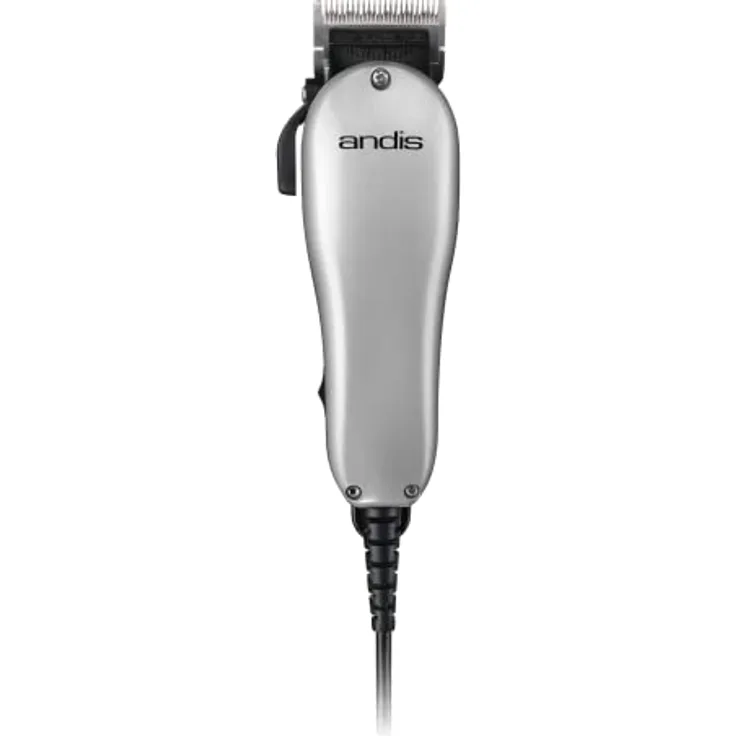Andis Einfach Stil Haarschneidemaschine – Vibrations-Wechselstrommotor, Verstellbare Klinge, 7 Aufsteckkämme, 2,7m Kabel, Silber