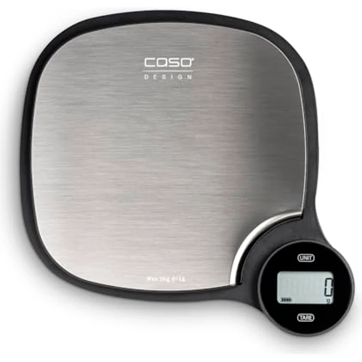 Caso 196286 Kitchen EcoMaster Küchenwaage, digital, Tragkraft 5kg, 1g-Schritten, TARA-Funktion, automatische Abschaltung, silber,schwarz – Bild 3
