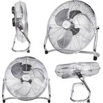Tronitechnik® XL Windmaschine mit 45 cm Ø | Ventilator verstellbarer Winkel | Bodenventilator 3 Stufen | Ventilator leise aus Metall | Luftkühler | Standlüfter | Raumkühler