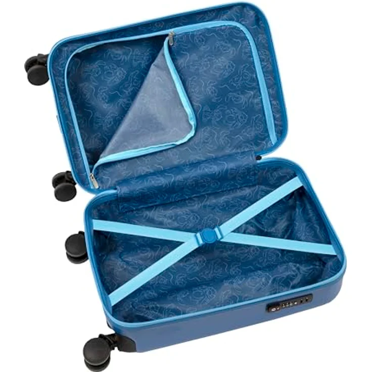 UNDERCOVER Kinderkoffer Stitch, 59 cm, 4 Rollen, mit TSA-Zahlenschloss, Polycarbonate Trolley in blau – Bild 2