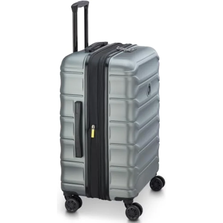 Delsey Paris Meteor 4 Rollen Trolley 68 cm, Dehnfalte, grau, 100% Polycarbonat – Bild 4