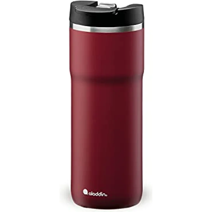 Aladdin Barista Java Thermavac Leak-Lock Edelstahl Thermobecher 0.47L Burgundy Red - Auslaufsicherer Becher - Kaffeebecher To Go Thermo - Hält 4 Stunden Heiß - BPA-Frei - Spülmaschinenfest – Bild 1