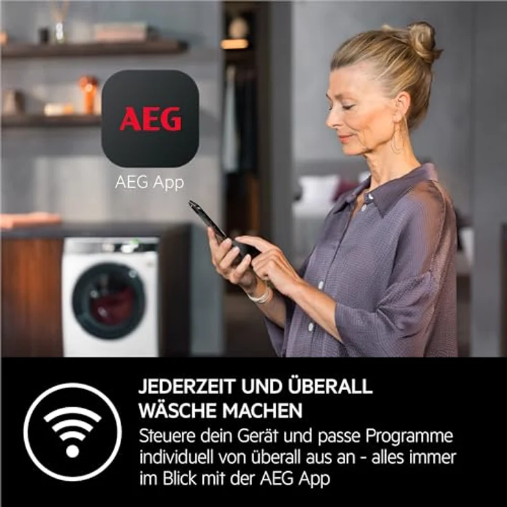 AEG LR8EW75400 8000 Waschmaschine, 10 kg, 1351 U/Min., PowerCare, ProSteam, Connectivity – Bild 3
