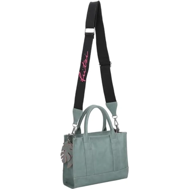 Fritzi aus Preußen Eco Square Handtasche, 26 cm, Grün, praktischer Stauraum für Wertsachen – Bild 2