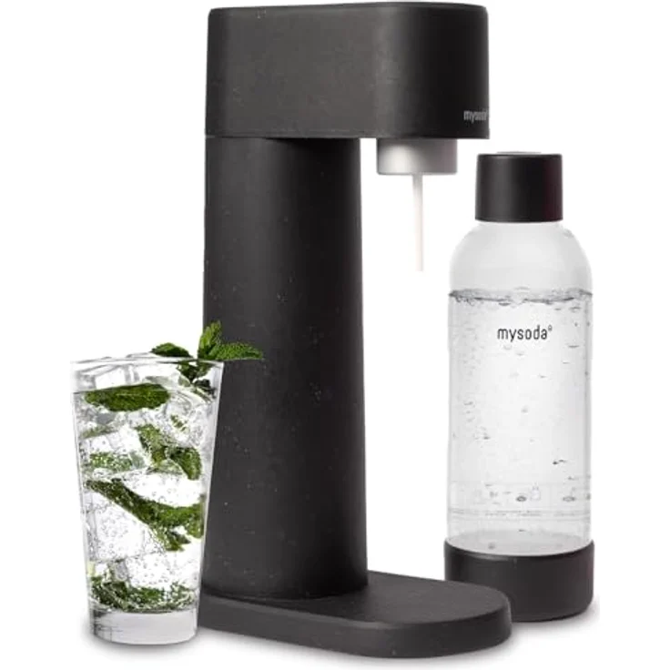 Mysoda Woody Black Kohlensäureerzeuger inklusive BPA-freie Wasserflasche, schwarz, WD002F-BE, One Size – Bild 1