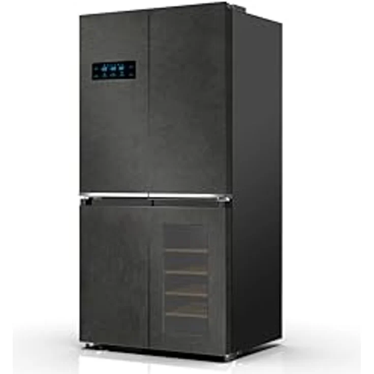 PKM Wolkenstein WCD 595 EWTS NF Cross Door Kühl-Gefrierkombination 606 L Mit Weinkühlschrank Granitoptik NoFrost Display mit Touch Control Triple Fresh mit Moist & Dry Zone – Bild 3