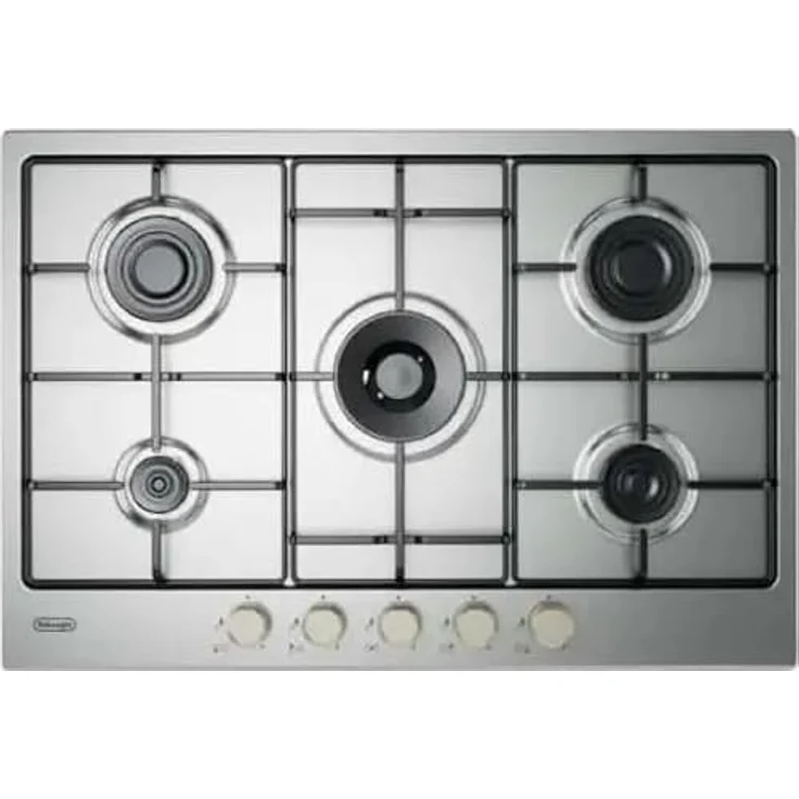 De'Longhi YLG 75 F, Gasherd mit 5 Brennern, 75 cm, Edelstahl