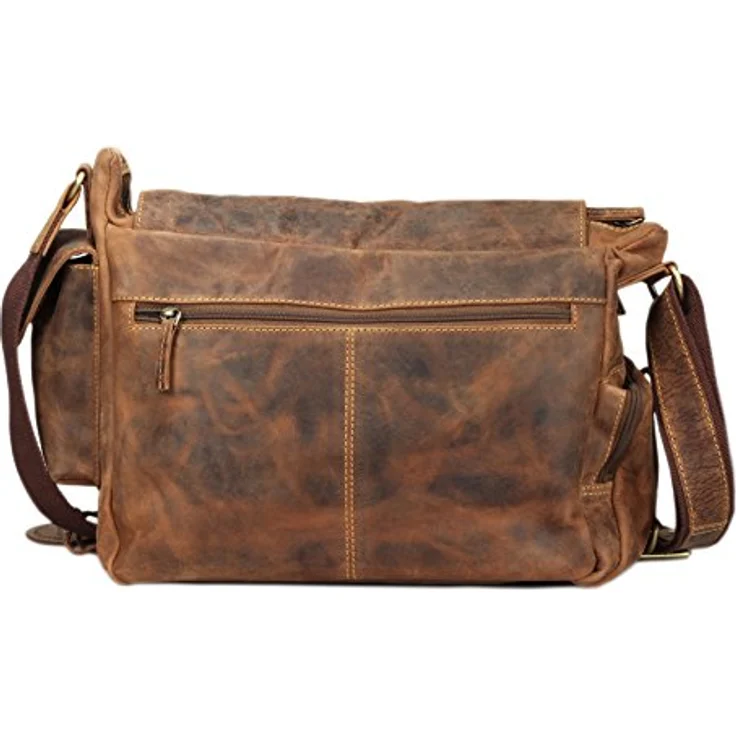 Greenburry Umhängetasche Vintage Leder Schultertasche 1763AM, Handarbeit, Großes Hauptfach, Magnetknopf – Bild 2