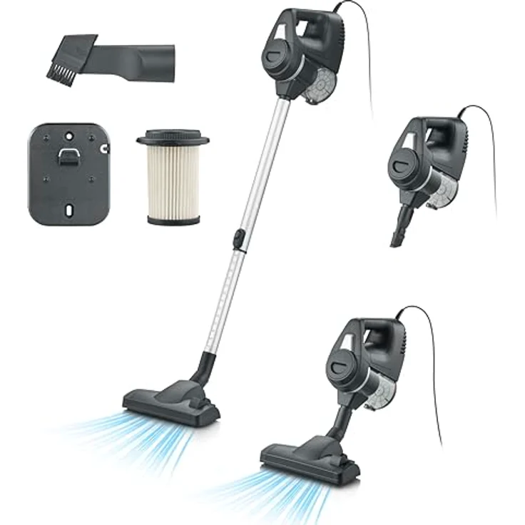 Severin CY7080 Handstaubsauger mit Kabel, 600W, beutellos, Schwarz, versandkostenfrei – Bild 3