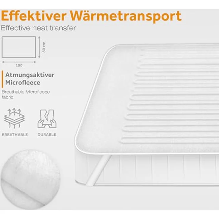 sinnlein Heizdecke Wärmeunterbett 190 x 80 cm – Bild 4
