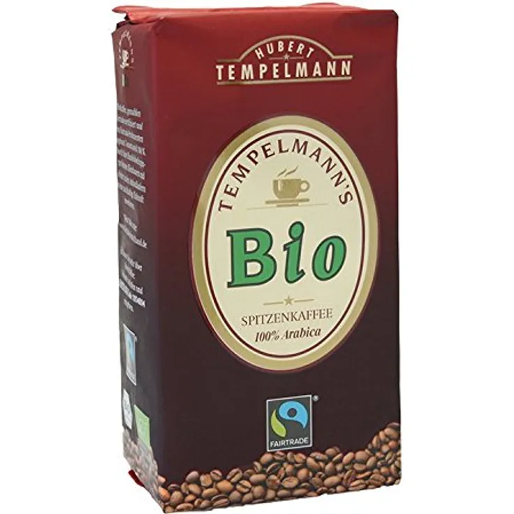 Tempelmann`s Bio, gemahlener Kaffee, 100% Arabica, Fairtrade, 500g