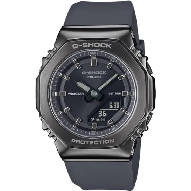 Casio G-Shock Classic Damenuhr GM-S2110B-8AER, Schwarz, analog-digital, Quarzwerk, mit Stoppuhr, Alarm und Beleuchtung – Bild 2