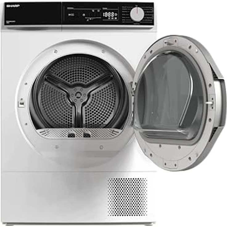 SHARP KD-NHA0S6GW1C-DE Wäschetrockner, 10 kg, Energieeffizienzklasse C, 15 Trockenprogramme inkl. 20-Minuten-Schnelltrockenprogramm, Weiß – Bild 5