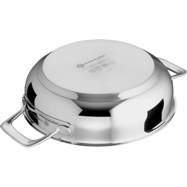 Schulte-Ufer Schmorpfanne ASTRAL mit UniverSUS-Oberflächenstruktur, 64454-923-24, Edelstahl, 24 cm - Hochwertige Schmorpfanne für krosses Braten, extrem kratzfest, nachhaltiger Antihaft-Effekt, energiesparender Allherd-Aluminium-Kapselboden – Bild 4