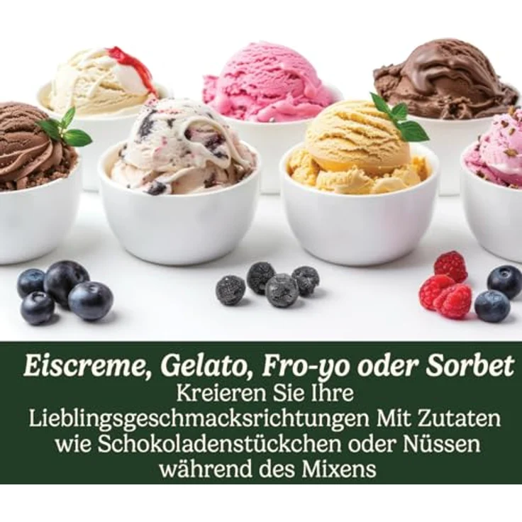 Cuisinart Cool Scoops Eismaschine ICE21, 1.4L Familiengröße, Gelato & Sorbet Maker, Kunststoff, Weiß, in 25 Minuten selbstgemacht – Bild 3