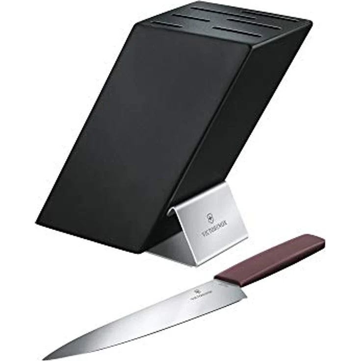 Victorinox Swiss Modern Messerblock, Platz für 6 Küchenmesser, aus Holz, Schwarz - Platzsparende Messer-Aufbewahrung – Bild 2