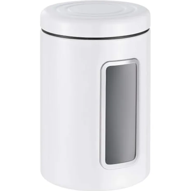 WESCO Vorratsdose Classic Line, weiß, 2 Liter Volumen, Sichtfenster aus Acryl