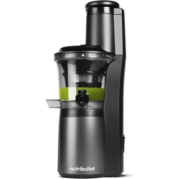 nutribullet NBJ500 Slow Juicer, Kaltentsafter mit 1,8 L Fruchtfleischbehälter, schwarzer Edelstahl, leiser Motor für effiziente Saftgewinnung – Bild 2