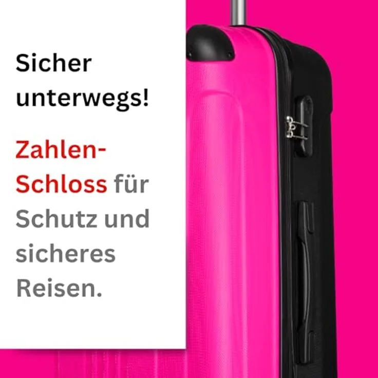 Nowi Lugano 4 Rollen Kofferset, 2-teilig, Schwarz, (70 l) – Bild 7