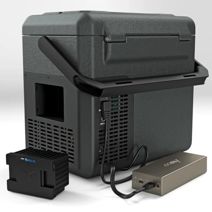 Yolco ET18 Carbon, Kühlbox mit 17 l und -20°C Kühlleistung, betrieben mit 12V/24V, leise (48 dB) – Bild 12