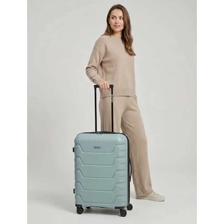 Smartbox Koffer M Erweiterbar 66 cm, Hartschalen Trolley 71–80L, leicht 3,8 kg, 4 Rollen, TSA Schloss, Mittelgroß Reisegepäck (Edition 01) – Bild 4