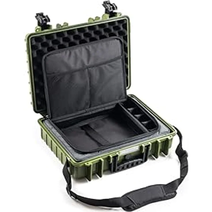 B&W International B&W Transportkoffer Outdoor Typ 5040 - Bronze Grün - mit Laptoptasche - wasserdicht nach IP67 Zertifizierung, staubdicht, bruchsicher und unverwüstlich – Bild 1